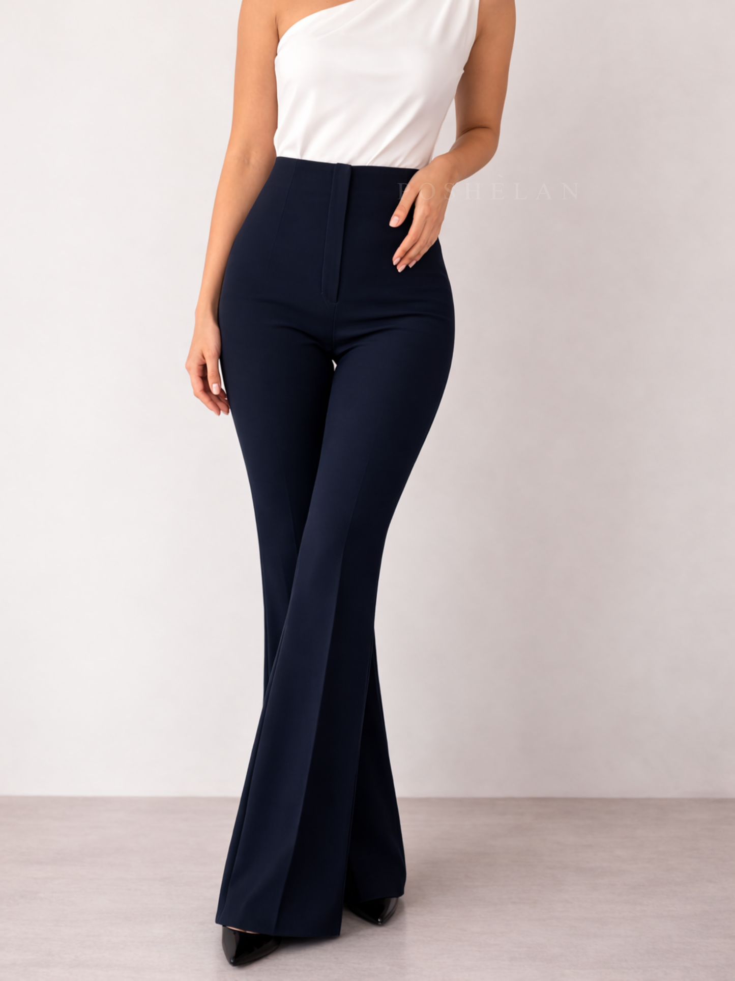 Flarella High-waist Trouser (W/O Pockets ) - Royal Blue