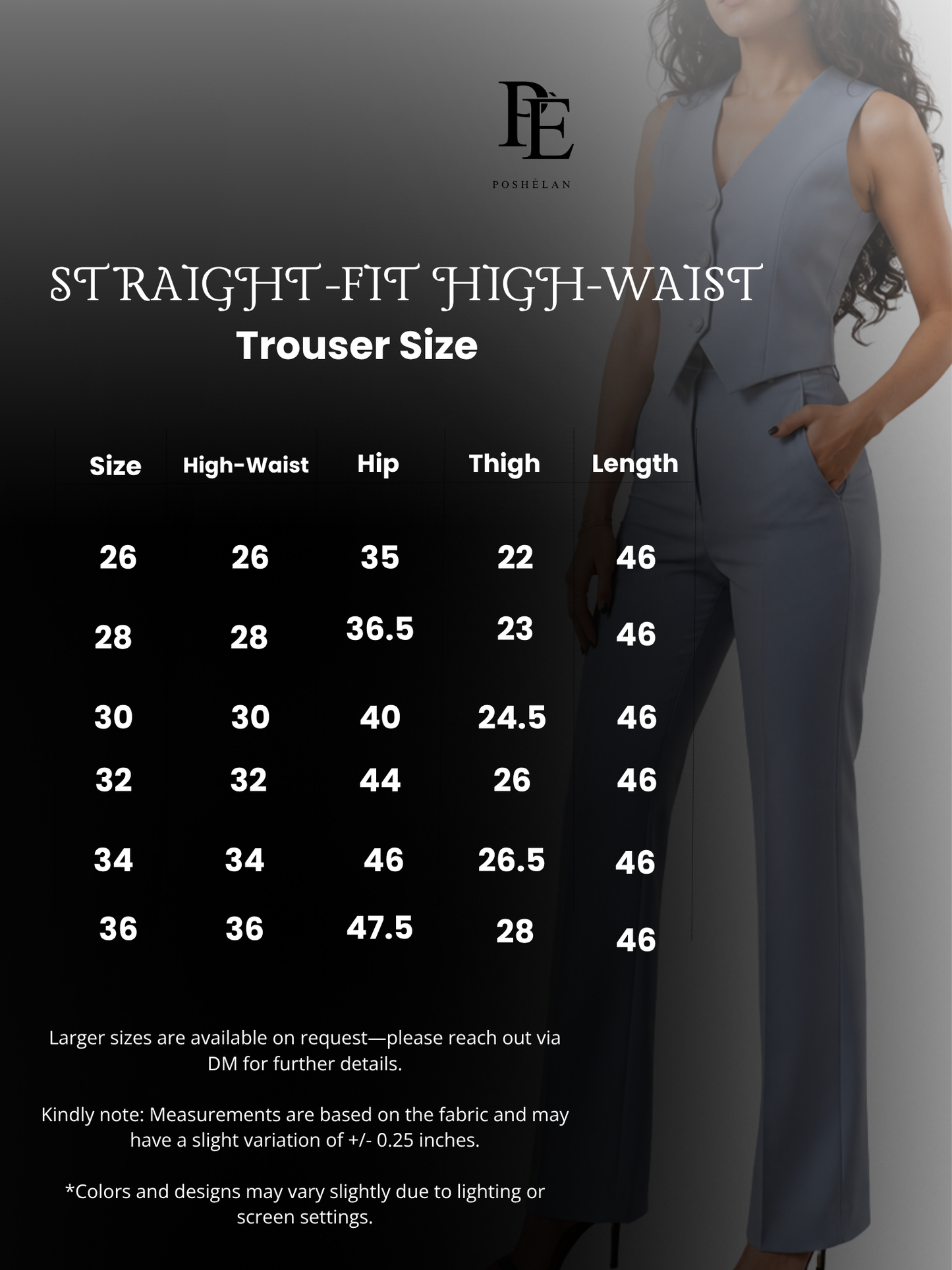 Straight-fit High-waist Trouser (With Pockets)- Powder-Blue