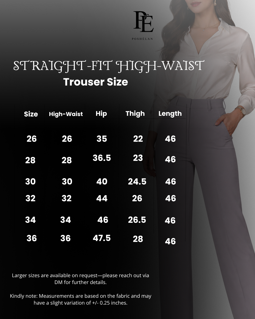 Straight-fit  High-waist Trouser (With Pockets)- Lilac Grey