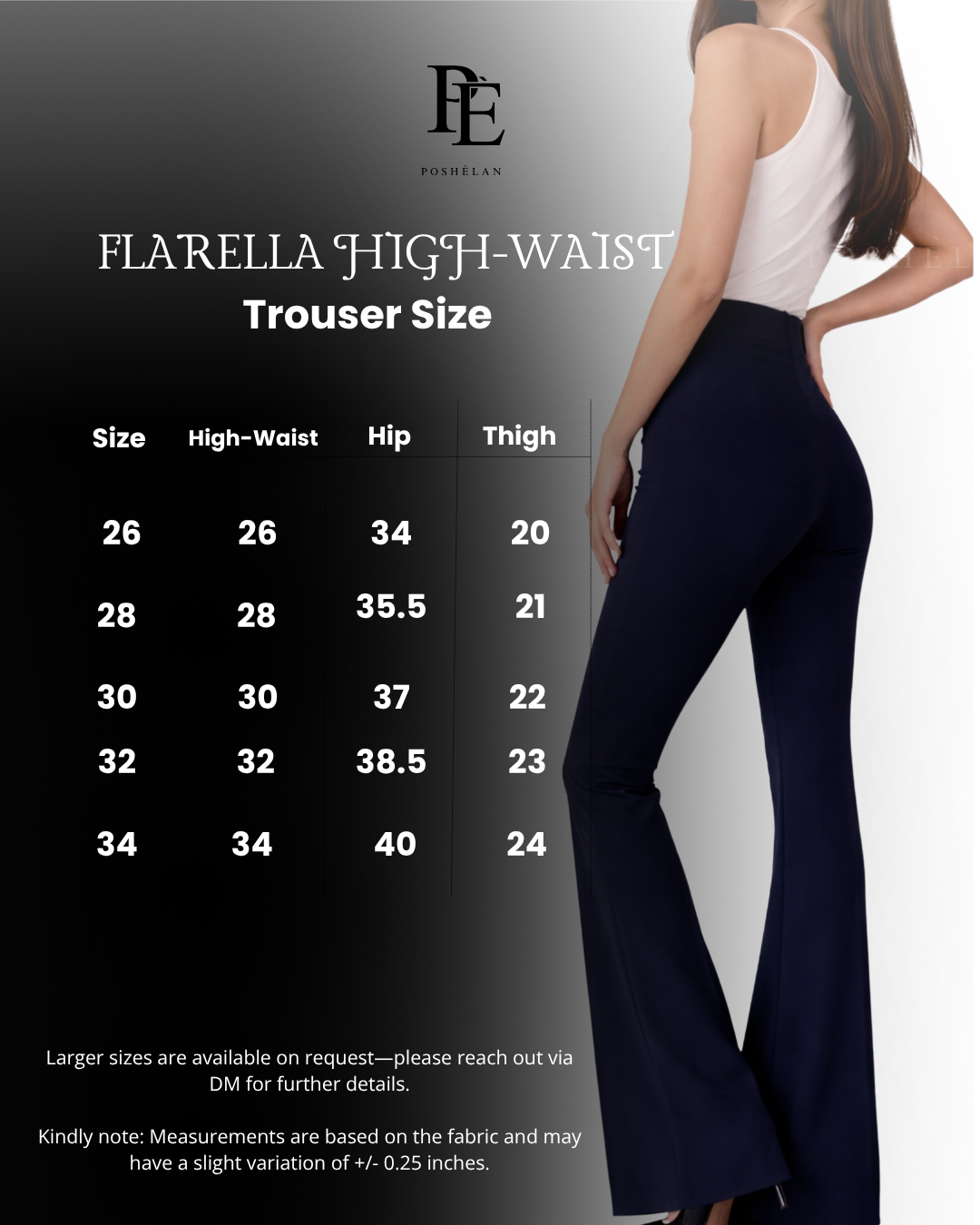 Flarella High-waist Trouser (W/O Pockets ) - Royal Blue