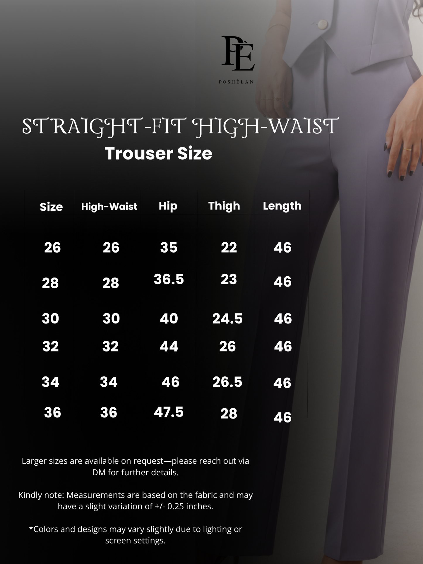 Straight-fit High-waist Trouser (With Pockets)- Lavender